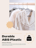 HOUSE DAY Heavy Duty Plastic Hangers 100 Pack, Durable S-Shaped Non Slip Coat - Image 3