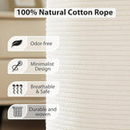 Fiona's magic Woven Rope Laundry Hamper, Tall Laundry Basket - Image 3