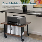 Printer Stand with Storage Under Desk Shelf, Desktop Printer Stand Organizer - Image 7