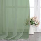 Chyhomenyc Sage Green Sheer Scarf Valances - Image 7