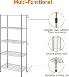 Amazon Basics 5-Shelf Adjustable, Storage Shelving Unit, Steel Organizer Wire - Image 5