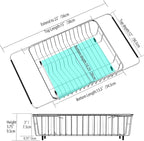 SANNO Expandable Dish Drying Rack, Dish Drainer, Dish Plate Holder Basket in - Image 2