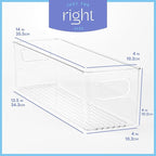 Plastic Food Storage 6 Pack Clear Container Bin - Image 3