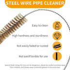 7pcs Brass Wire Tube Brushes Bottle Brush Set, 11Inch Long Wire Brushes - Image 4