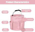 Qivine 17L Cleaning Caddy with Handle, Cleaning Supply Caddy Foldable Tool Bag - Image 4