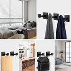 NearMoon Bath Towel Hooks -SUS304 Stainless Steel Square Clothes Robe Hooks - Image 5