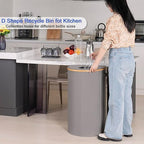efluky Recycling Bin for Kitchen 100L, 26 Gallon Recycle Bins for Indoor - Image 4