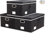 PRANDOM Storage Boxes with Lids Fabric Collapsible Storage Bins Organizer by Prandom