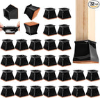 CHUNZEXI 32 Pack Square Chair Leg Floor Protectors by CHUNZEXI