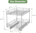 ROOMTEC Pull Out Cabinet Organizer 20" W x 21" D, Kitchen Cabinet Organizer and - Image 6
