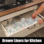 Floral Shelf Drawer Liners, 16IN x 10FT Non Adhesive and Strong Non-Slip - Image 4