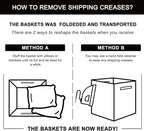 OIAHOMY Laundry Hamper, Rectangle Cotton Laundry Basket - Image 7