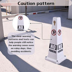 4-Pack 26.5" Caution Cones, 4-Sided Visible Safety Signs - Image 5