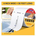 RV Roof Sealant Tape White, 6 Inch x 50 Feet RV Repair Roof Sealer Seal Tape - Image 2
