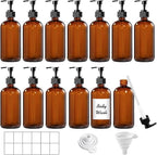 12 Pack Amber Glass Bottles 8oz by TBWIND