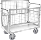 Platform Truck with Cage, 6 in1 Foldable Heavy Duty Steel Flatbed Cart - Image 8