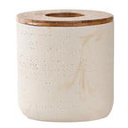 Natural Travertine Textures Beige Mini Trash Can by Polytree