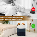 Laundry Hamper 96L Extra Large Laundry Basket, Woven Blanket Basket, Cotton - Image 7