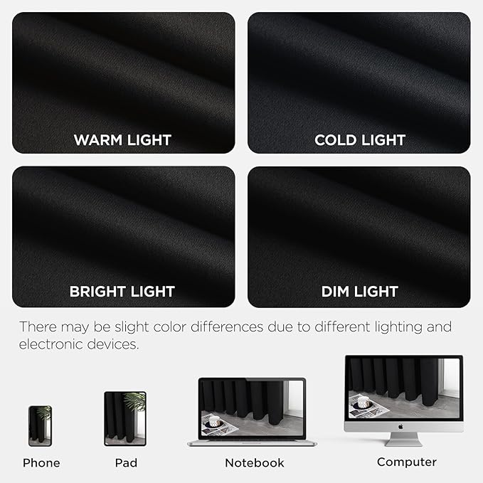 Joydeco Blackout Door Curtain for Doorway Privacy 72 Inches Long, Grommet - Image 8