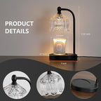 Black Candle Warmer Lamp with Timer and Dimmer, Flameless Wax Melt Warmer - Image 8