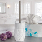 Creative Scents White Toilet Brush and Holder - Image 2