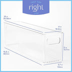 Plastic Food Storage 6 Pack Clear Container Bin - Image 3