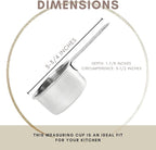 1 Cup Stainless Steel Measuring Cup | Sturdy Metal 250 ml | 240 cc | 8 oz | - Image 3