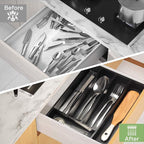 Kitchen Wood Utensil Tray Silverware Drawer Organizer Wooden Cutlery Trays - Image 6