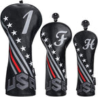 Big Teeth Golf Cover USA Stripe and Star Headcover Covers, Driver Fairway Wood - Image 7