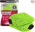 AIDEA Car Wash Mitt Microfiber, 2PK-Scratch-Free& Lint-Free, Premium Chenille by AIDEAHOME