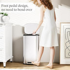 AthLike Trash Can, Stainless Steel Kitchen Garbage Can, Step Waste Bin - Image 4