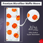2 Double Sided Microfiber Hand Towels, 17x27 Inches Waffle Design Kitchen - Image 6