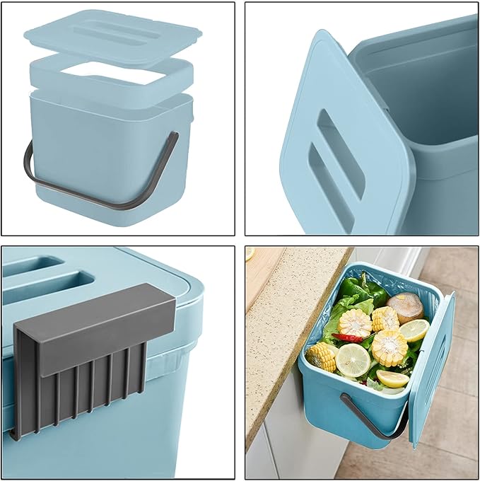 LALASTAR Kitchen Compost Bin, Hanging Trash Can - Image 5