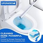 50 Counts Disposable Toilet Bowl Wand Refills, 5X Cleaning Power Toilet Cleaner - Image 2