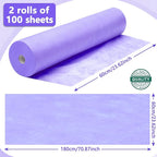 Tudomro 2 Roll Disposable Non Woven Bed Sheets 24 x 71 Inch Massage Table Paper - Image 2