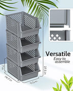 Skywin Plastic Stackable Storage Bins - Image 3