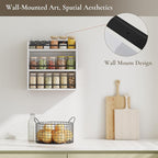 3 Tier Wooden Spice Rack, Seasoning Jars Rack Shelf Spice Organizer - Image 2