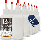 Plastic Squeeze Bottles with Red Tip Cap, 4 Oz Squirt Bottle - Image 11
