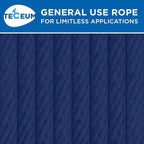TECEUM Cotton Rope 3/16” – 50 FT – Strong All-Purpose Braided Rope – Natural - Image 9