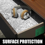 Floral Drawer and Shelf Liner for Kitchen 12IN x 20FT, Non-Adhesive and Strong - Image 3