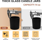 14 OZ Thick Candle Jars for Making Candles 12 Pcs, 3 Wick Empty Jars - Image 2