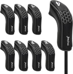mytag 8PCS Golf Hybrid Iron Covers Set, Knit Hybrid Head Covers, Fits Cobra T by MytagGolf