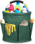 Qivine 17L Cleaning Caddy with Handle, Cleaning Supply Caddy Foldable Cleaning by Qivine