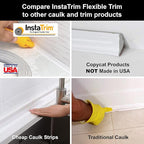 InstaTrim New & Improved Self-Adhesive Caulk Trim, 1/2" x 10', Waterproof - Image 7