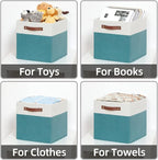 HNZIGE Storage Cubes Bins for Organization Set of 4, Fabric Storage Cube 12 x12 - Image 2