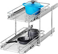 2 Tier Individual Pull Out Cabinet Organizer 13½" W x 18" D, Heavy Duty Cabinet by Unknown