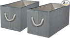 Storage Bins with Rope Handles, Large Decorative Storage Boxes by Unknown
