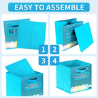 Cube Storage Bins, 3 Pack 11 Inch Fabric Storage Bins - Image 5