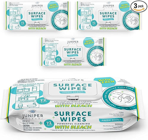 3 Pack Surface Cleaning Wipes by JuniperCLEAN