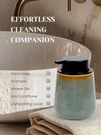INGOFIN Ceramic Foaming Soap Dispenser -12oz Foam Hand Soap Dispenser Bathroom - Image 7